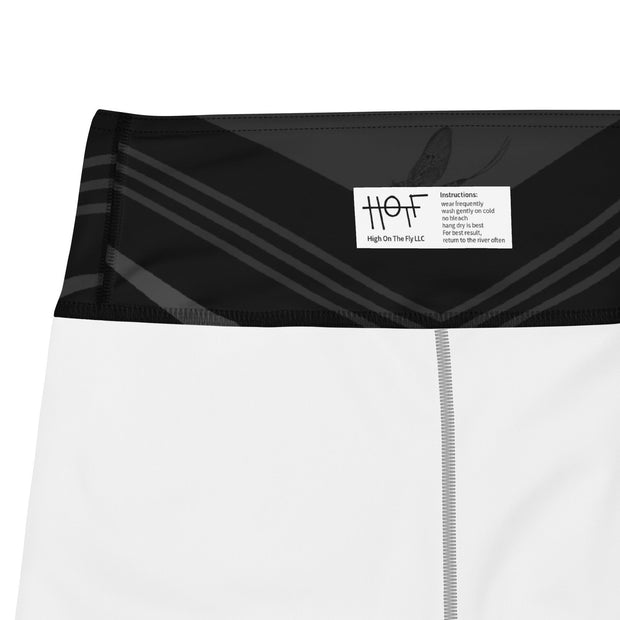 Graphic Mayfly Yoga Leggings (Grey/Black/Red) - High on the fly