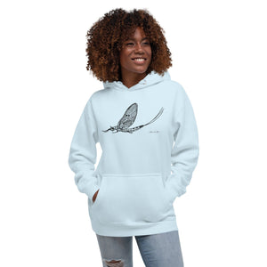 Mayfly (black print) Warm Unisex Hoodie