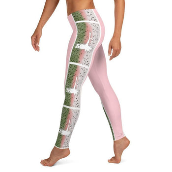 Rainbow Trout Leggings (pink) - High on the fly Leggings