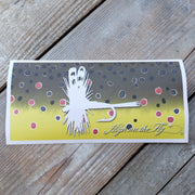 Trout Art Stickers - High on the fly sticker