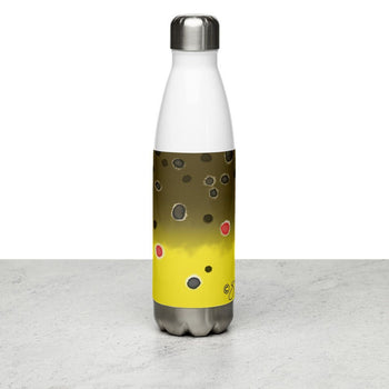 Brown Trout Stainless Steel Water Bottle - High on the fly