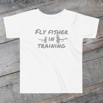 Fly Fisher In Training - Toddler Short Sleeve Tee - High on the fly kids