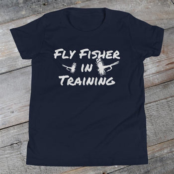 Fly Fisher in Training - Youth Short Sleeve T-Shirt - High on the fly kids