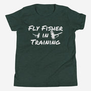 Fly Fisher in Training - Youth Short Sleeve T-Shirt - High on the fly kids
