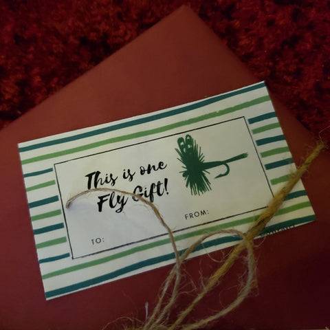 Fly Fishing Gift Tags - High on the fly Gift tags