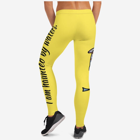 Haunted By Waters Leggings, Yellow - High on the fly leggings