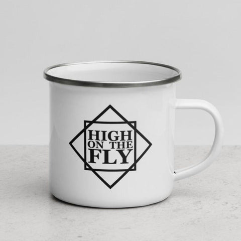 High On The Fly Enamel Mug - High on the fly