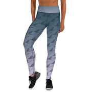 Mayfly Pattern Yoga Leggings (faded) - High on the fly