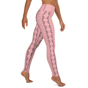 Mayfly Sweater Pattern Yoga Leggings (Pink) - High on the fly