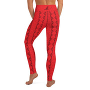 Mayfly Sweater Yoga Leggings (Red) - High on the fly