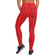 Mayfly Sweater Yoga Leggings (Red) - High on the fly