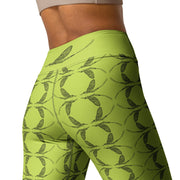 Mayfly Sweater Yoga Leggings (yellow-green) - High on the fly