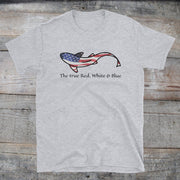 The true red, white & blue fish tee - High on the fly Tees